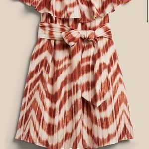 COPY - Banana Republic Off the shoulder zebra linen dress